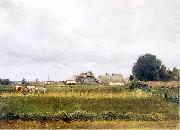 Stanislaw Debicki Landscape from Stryja oil painting